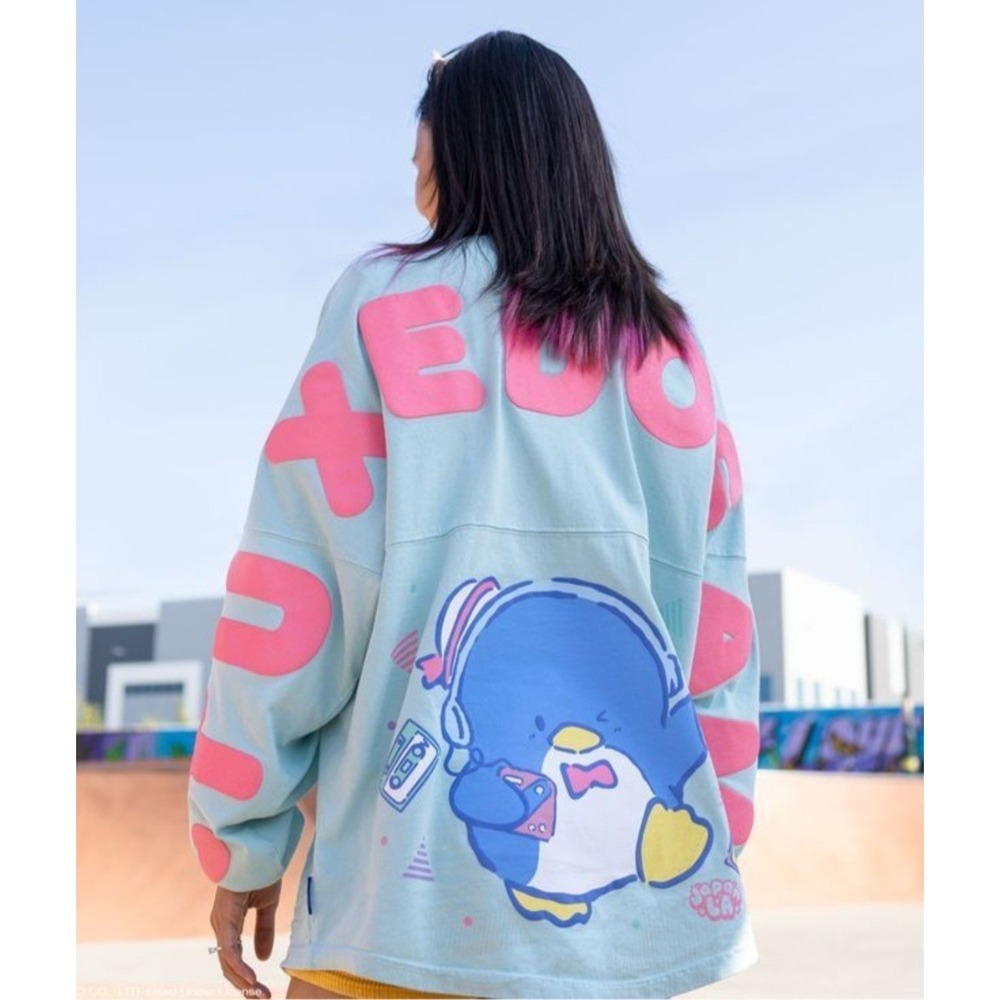 Spirit Jersey Sanrio Tuxedosam Blue Long Sleeve XS Oversized Kawaii JapanLA Cute